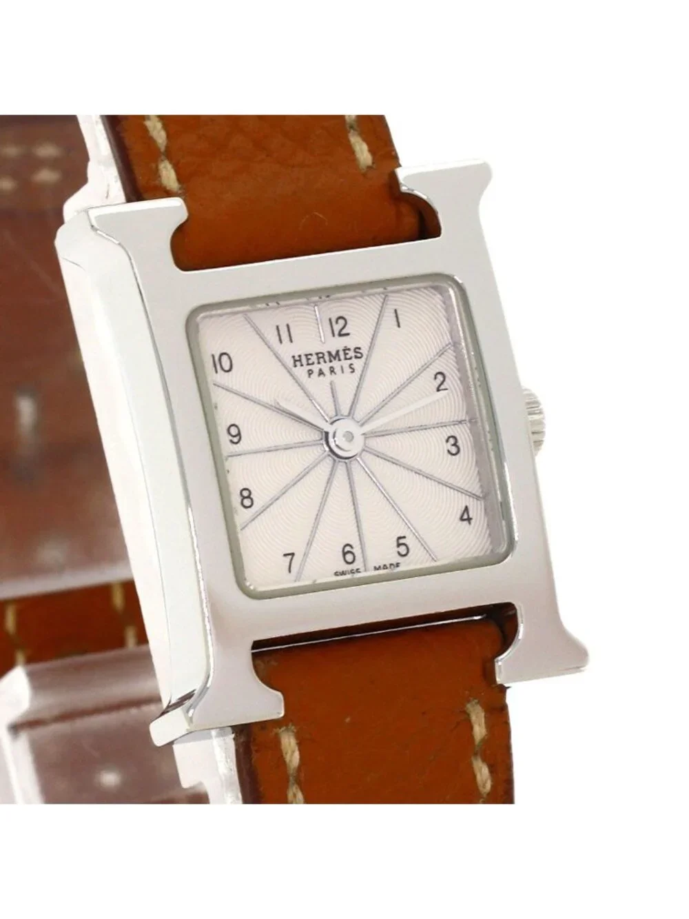 Hermes H Watch Mini SS Leather